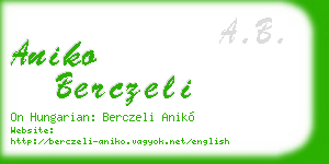 aniko berczeli business card