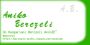 aniko berczeli business card